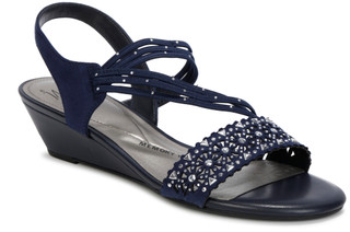 Thumbnail 3: IMPO Womens Galaxy Jeweled Wedge Sandals 