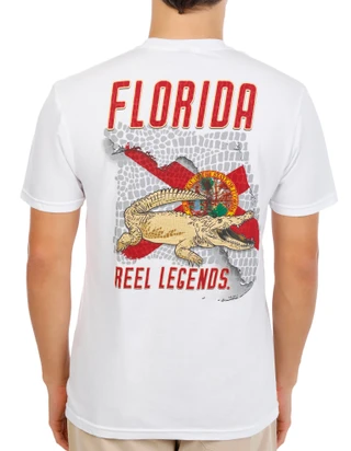 Thumbnail 1: REEL LEGENDS Men's Gator Flag Graphic T-Shirt 