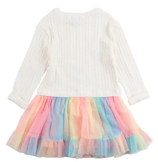 Thumbnail 2: Rare Editions Little Girls Cable Knit Sweater with Tutu 