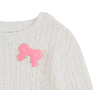 Thumbnail 3: Rare Editions Little Girls Cable Knit Sweater with Tutu 