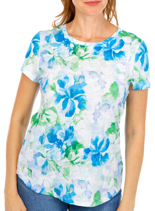 Thumbnail 1: Blue Sol Blue Sol Women's Scoop Neck Floral Top 