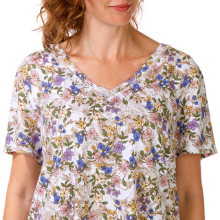 Thumbnail 2: Blue Sol Blue Sol Plus V Neck Print Top 