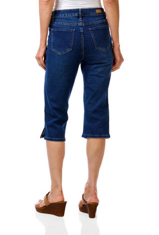 Thumbnail 2: Bleu Women's Petite Denim Capris  
