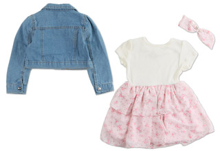 Thumbnail 3: Nannette Little Girls 3 Pc Dress Set  
