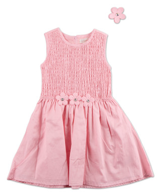 Thumbnail 1: Nannette Little Girls Sleeveless 2 Pc Floral Dress & Clip Set  