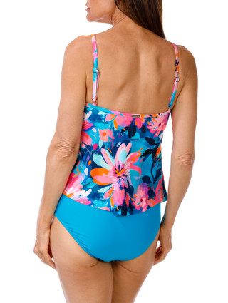 Thumbnail 2: YOUR BEST LOOK Women's 2 Pc Flyaway Tankini Swimsuit 
