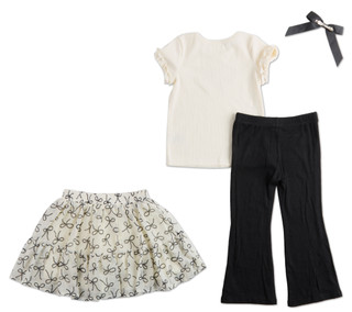 Thumbnail 2: Nannette Little Girls 4 Pc Pant & Skirts Set  