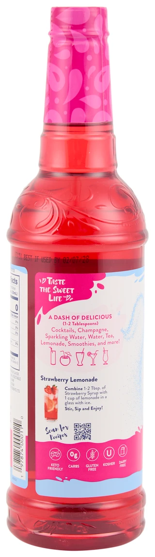 Thumbnail 2: Jordan's Skinny Mixes 25.4 oz Strawberry Skinny Syrup 