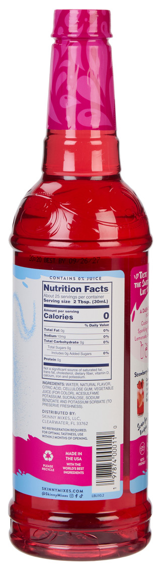 Thumbnail 2: Jordan's Skinny Mixes 25.4 oz Strawberry Skinny Syrup 