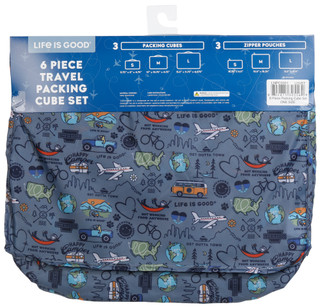 Thumbnail 8: Life is Good 6 Pc Travel Packing Cube Set 
