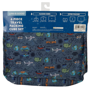 Thumbnail 7: Life is Good 6 Pc Travel Packing Cube Set 