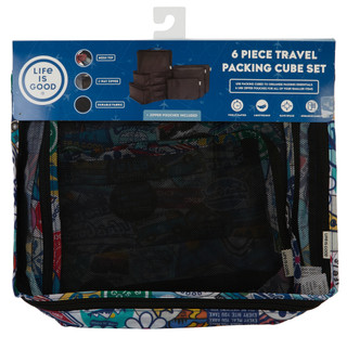 Thumbnail 1: Life is Good 6 Pc Travel Packing Cube Set 