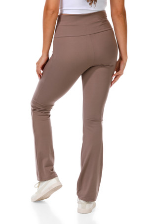 Thumbnail 2: love tree Juniors Active Performance Foldover Flare pants 