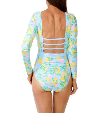 Thumbnail 2: LILLY PULITZER Women's Long Sleeve Jesper Rashguard Swimsuit 