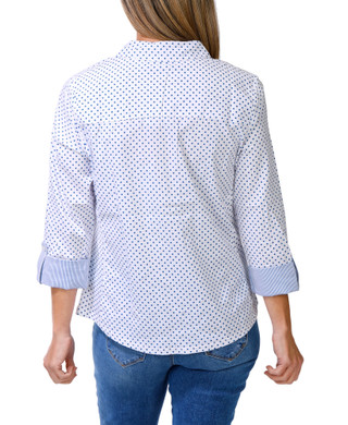 Thumbnail 2: Emily Daniels Women's Tailored 3/4 Sleeve Button Down Top 