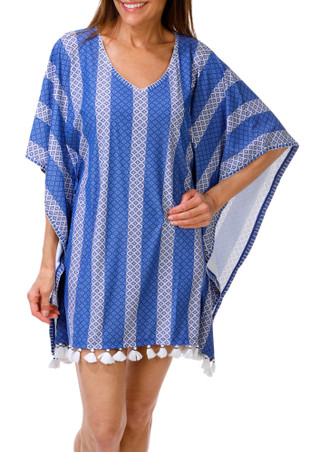 Thumbnail 1: CABANA LIFE Fisher Island Blue Coverluxe Cover Up 