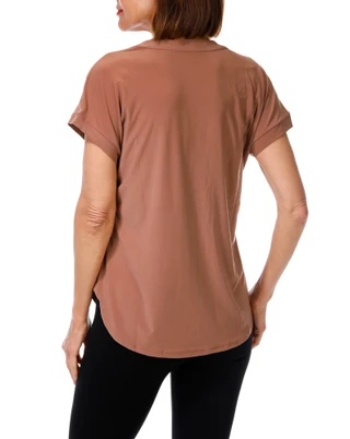 Thumbnail 2: Joie De Vivre Women's Comfort Stretch 2 Pocket Metal Studded Top 