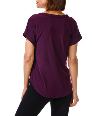 Thumbnail 2: Joie De Vivre Women's Comfort Stretch 2 Pocket Metal Studded Top 