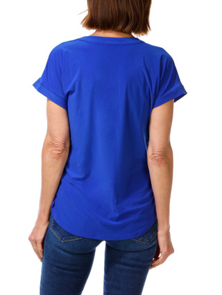 Thumbnail 2: Joie De Vivre Women's Comfort Stretch 2 Pocket Metal Studded Top 
