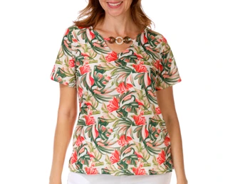 Thumbnail 1: Stella Parker Women's Short Sleeve Top 