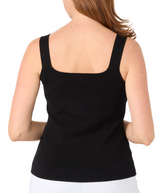 Thumbnail 2: Tahari Women's Square Neck Fine Rib Tank Top 