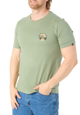 Thumbnail 1: Quiksilver Men's Short Sleeve Coastal Groove Graphic Tee 