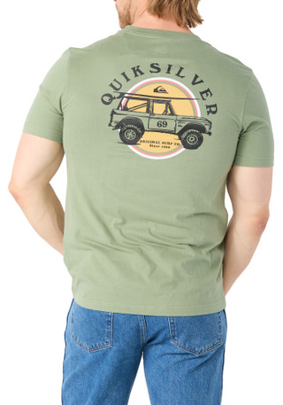 Thumbnail 2: Quiksilver Men's Short Sleeve Coastal Groove Graphic Tee 