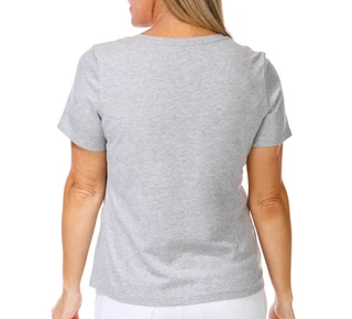 Thumbnail 2: Coral Bay Women's Scoop Neck Colorful Palms Top 