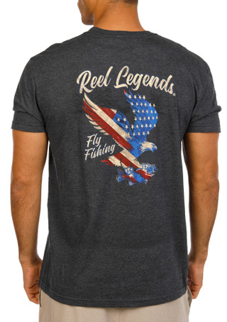 Thumbnail 1: REEL LEGENDS Men's Short Sleeve Eagle Graphic Tee 