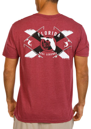 Thumbnail 1: REEL LEGENDS Men's Florida Flag Graphic T-Shirt 