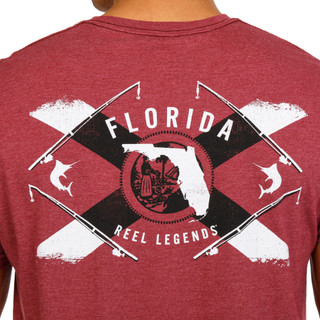 Thumbnail 7: REEL LEGENDS Men's Florida Flag Graphic T-Shirt 
