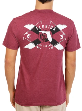 Thumbnail 1: REEL LEGENDS Men's Florida Flag Graphic T-Shirt 