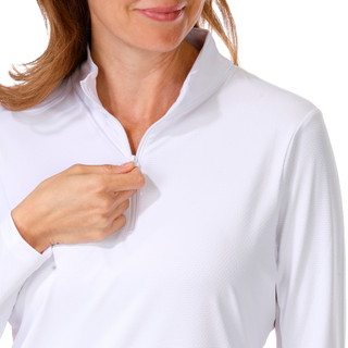 Thumbnail 4: GOTTEX Women's Long Sleeve Quarter Zip Top 