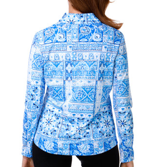 Thumbnail 2: GOTTEX Women's Long Sleeve Quarter Zip Top 