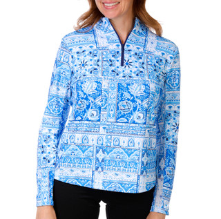 Thumbnail 1: GOTTEX Women's Long Sleeve Quarter Zip Top 