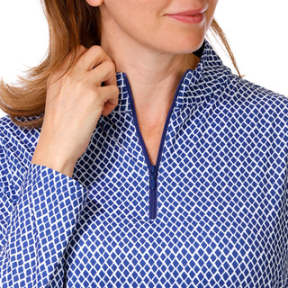 Thumbnail 3: GOTTEX Women's Long Sleeve Quarter Zip Top 