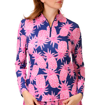 Thumbnail 3: GOTTEX Women's Long Sleeve Quarter Zip Top 