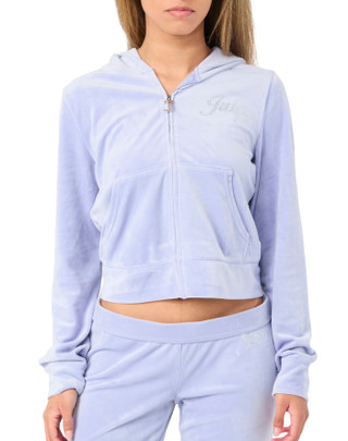 Thumbnail 1: Juicy Couture Juniors Velour Stud Hooded Zip Up Jacket 