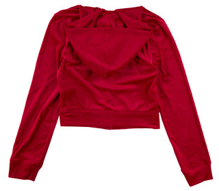 Thumbnail 2: Juicy Couture Juniors Velour Stud Hooded Zip Up Jacket 
