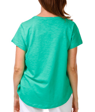 Thumbnail 2: Grace Women's Short Sleeve Solid Top 