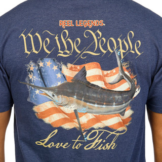Thumbnail 3: REEL LEGENDS Men's Short Sleeve We The People Graphic T-Shirt 