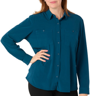 Thumbnail 2: Eddie Bauer Women's Long Sleeve Button Down Performance Shirt 