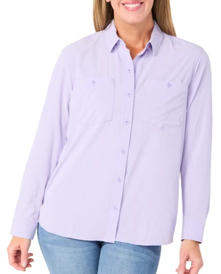 Thumbnail 1: Eddie Bauer Women's Long Sleeve Button Down Performance Shirt 
