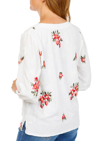 Thumbnail 3: Ana & Rose Women's Petite Embroidered Button Up Top 