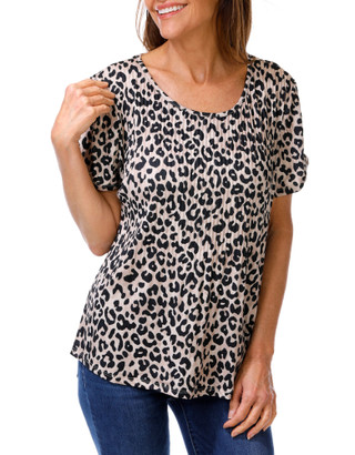 Thumbnail 1: Anneliese Women' s Animal Print Top 