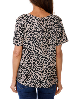 Thumbnail 2: Anneliese Women' s Animal Print Top 
