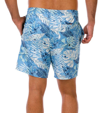Thumbnail 2: Quiksilver Men's Palm Leaf Volley Swim Shorts 