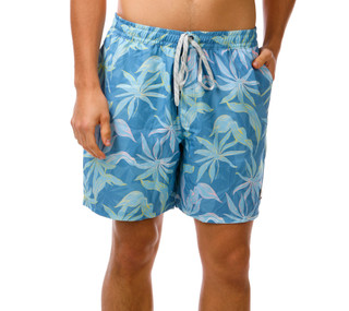 Thumbnail 1: Quiksilver Men's Palm Leaf Volley Swim Shorts 