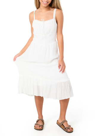 Thumbnail 3: As U Wish Juniors Papaya Gauze Midi Dress 