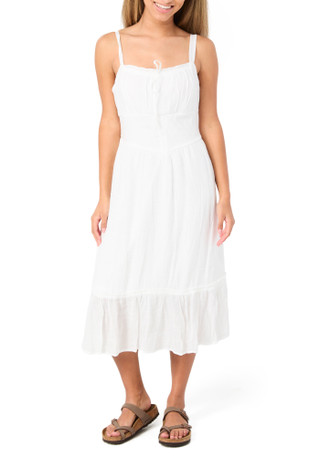 Thumbnail 1: As U Wish Juniors Papaya Gauze Midi Dress 